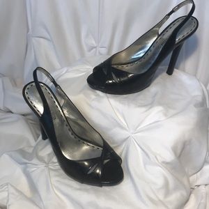 Black Gianni Bini Peep Toe